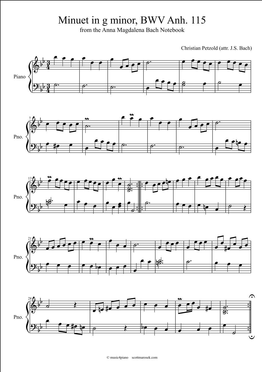 minuet in gm